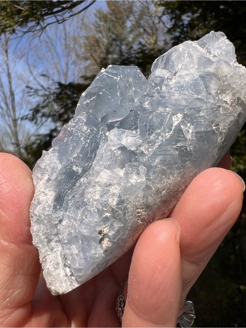 Blue (2) Celestine specimen | Crystal